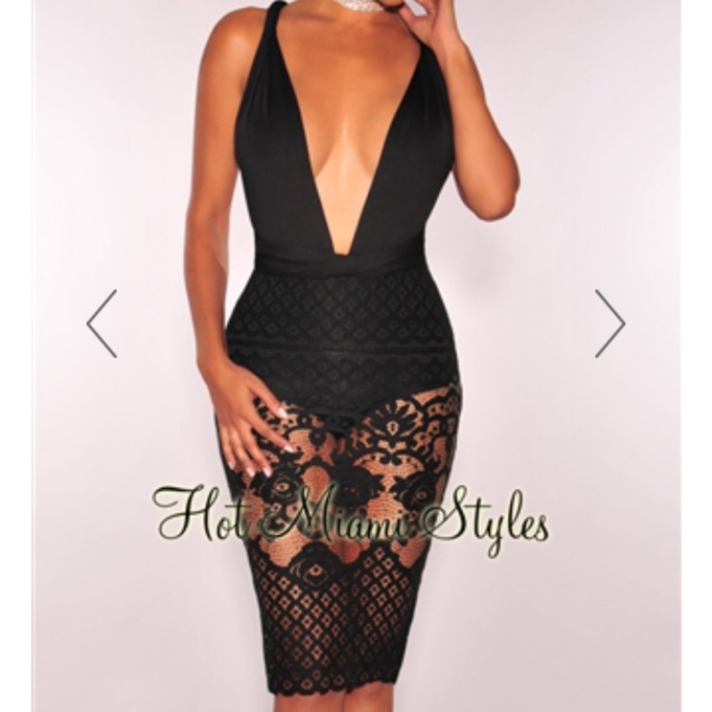 Black Multi Wear Panty Embroidered Dress